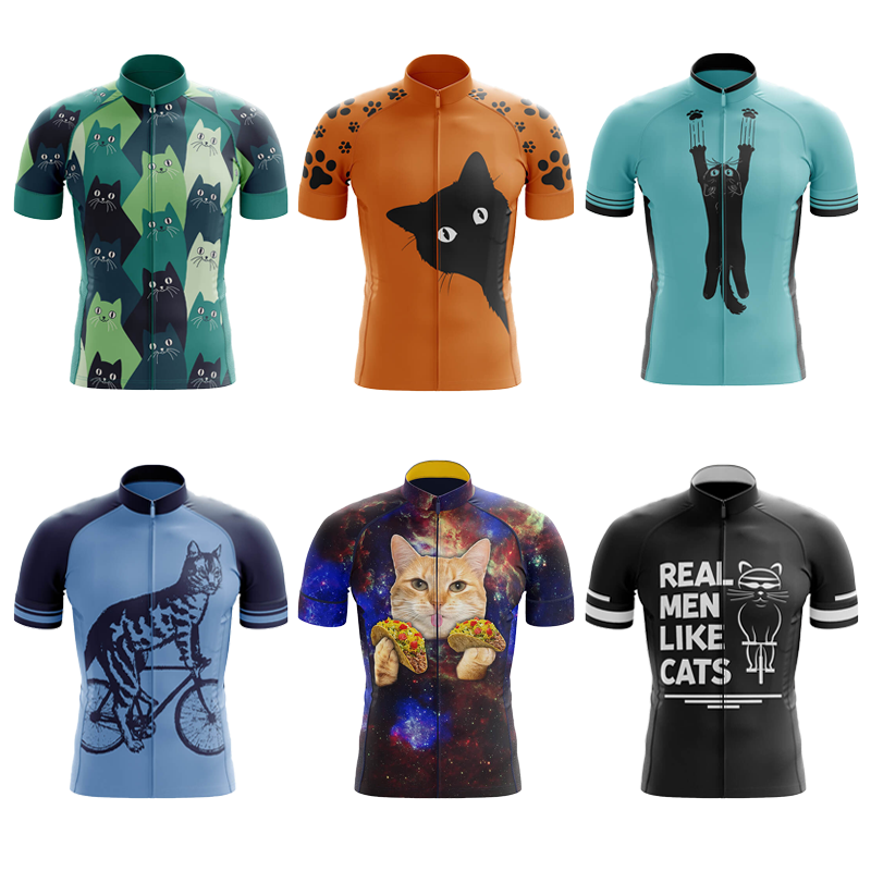 Cycling Jersey Men CARTOON CAT - Mountain Biking Cartoon ulasan dan harga