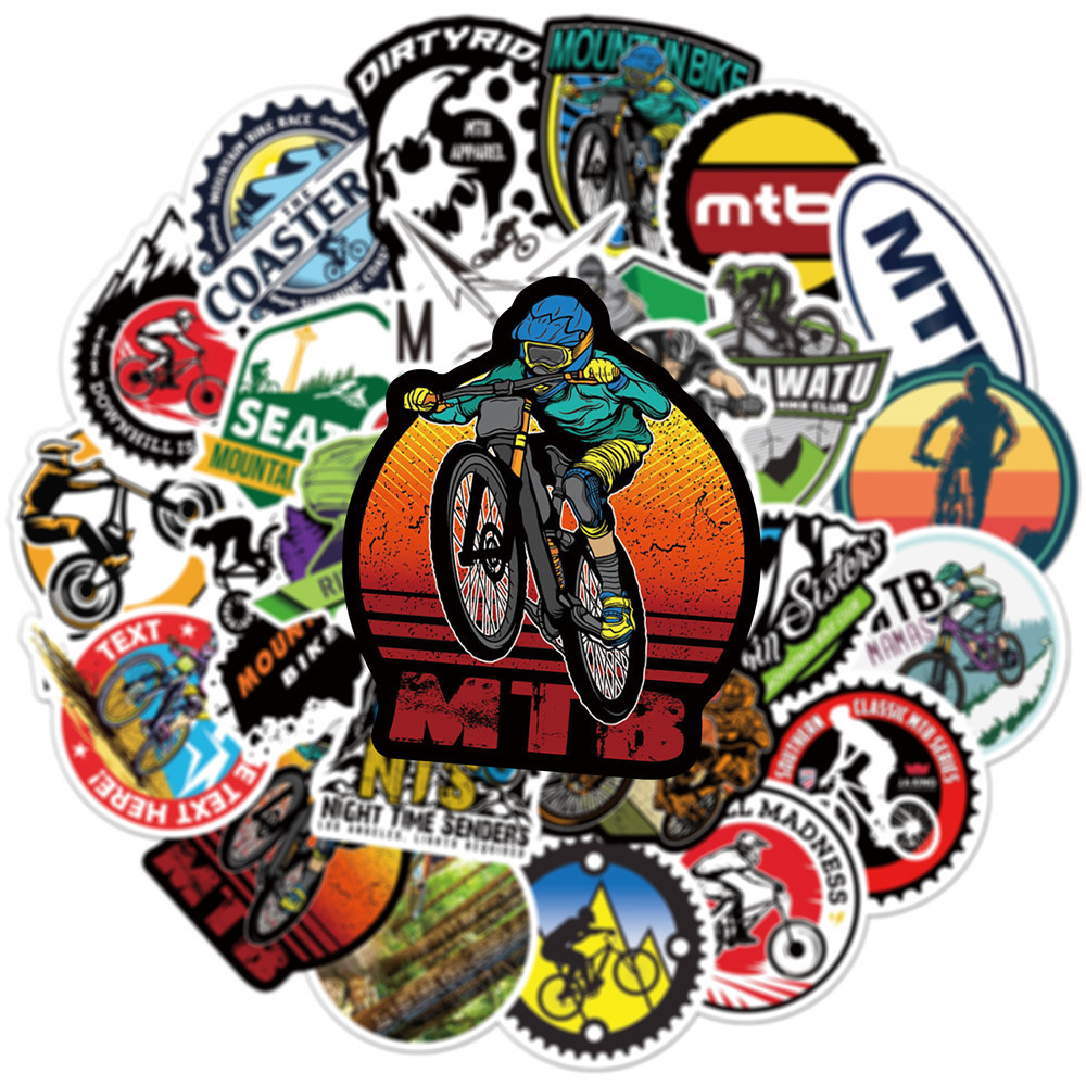 10/30/50pcs Cartoon Mountain B - Mountain Biking Cartoon ulasan dan harga